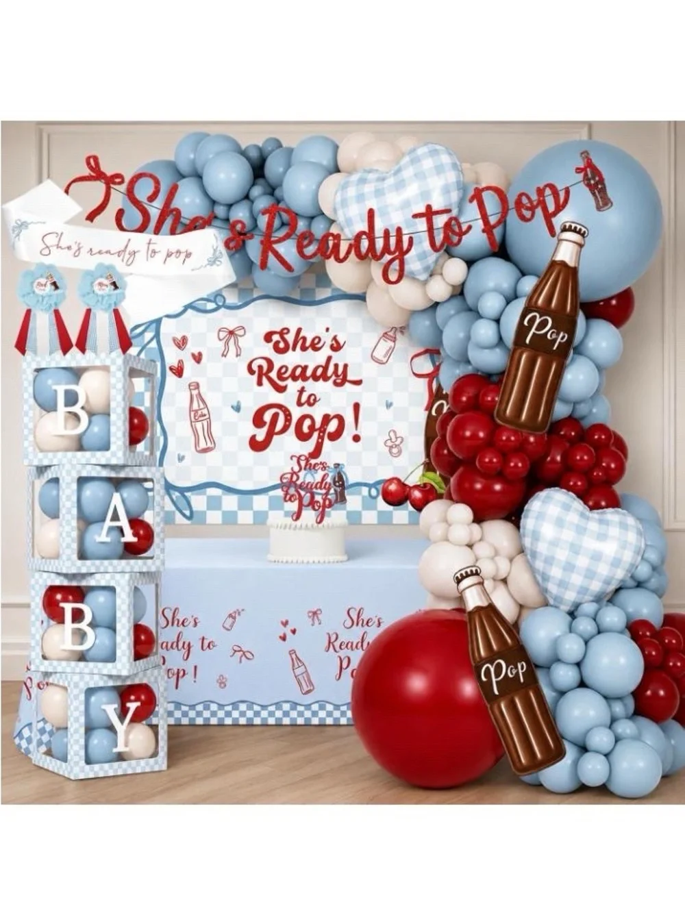 She's Ready to Pop! Baby shower decorations